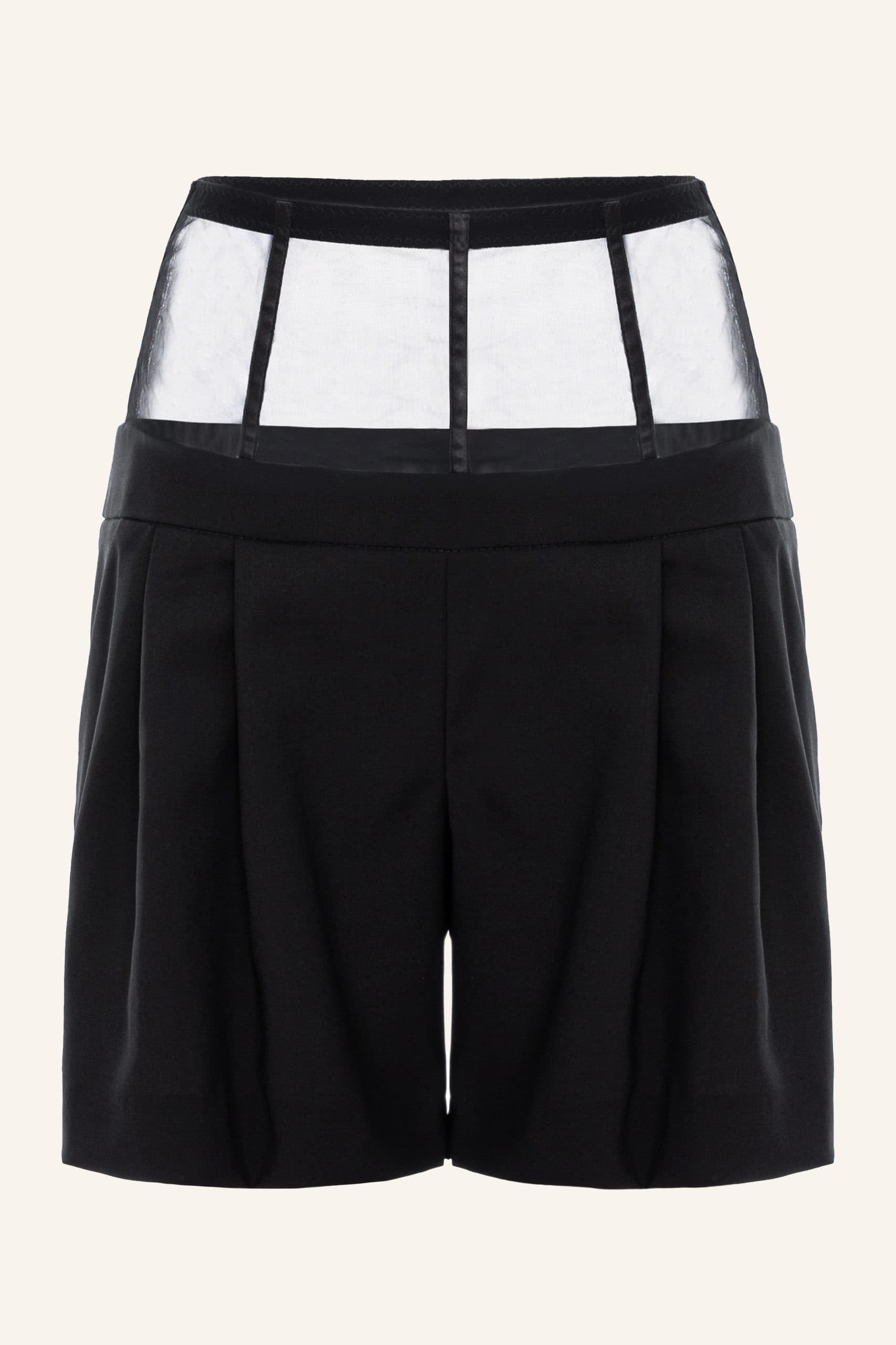 Mesh and Wool Short Pants, frame 1